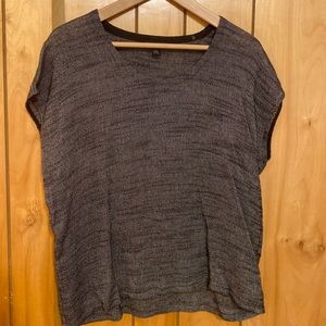 Eileen Fisher Steel Grey Knit Top